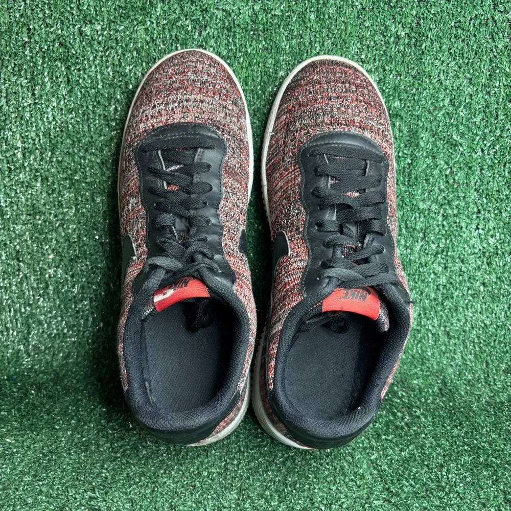 Nike Air Force‎ 1 Flyknit 2.0 CI0051-600 Low Top Red Black Sneakers Mens Size 11